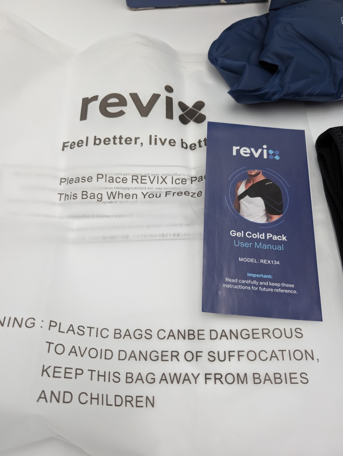 REVIX Gel Cold Pack for Shoulder Open Box Unused