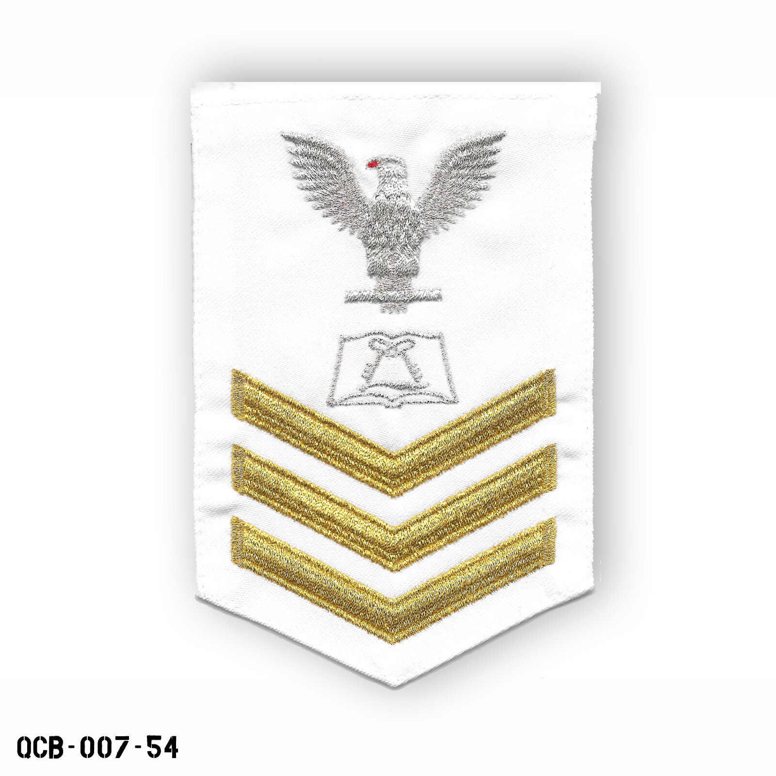 US Navy PO1 E-6 Petty Officer First Class Culinary Specialist White Sleeve Patch