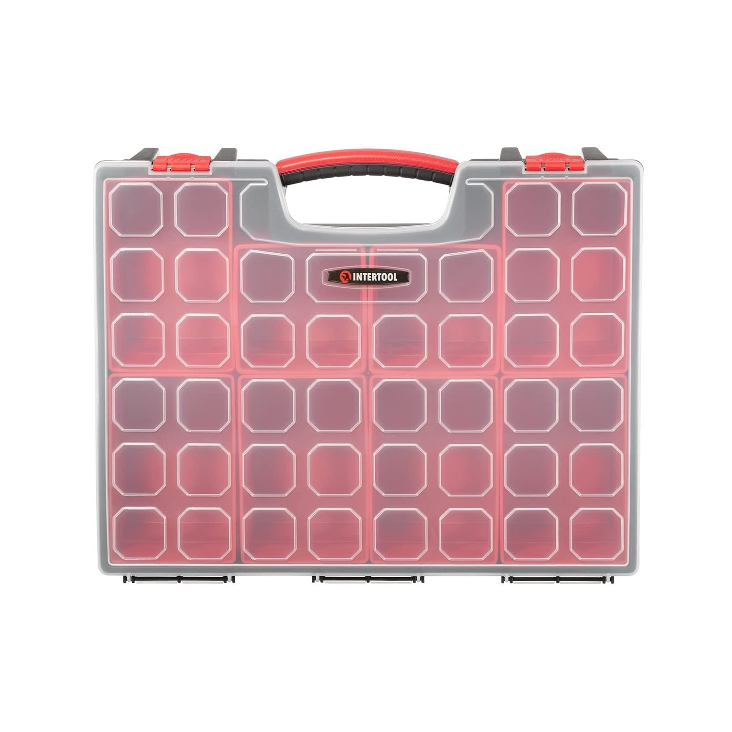 Portable Hardware Organizer with 8 Deep Bins - Tool Storage Box for Nuts, Bolts,