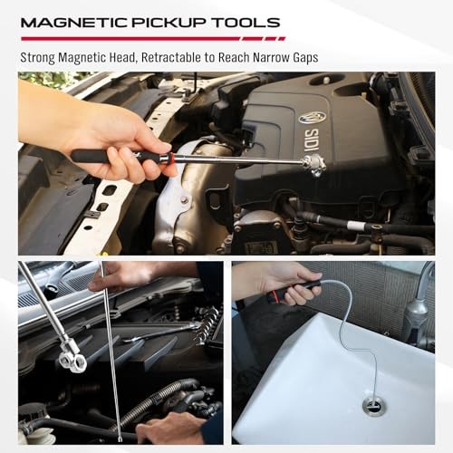 4-Piece Telescoping Magnetic Pickup Tools Set: 4 Pack - Multi-Tool 15LB Kit