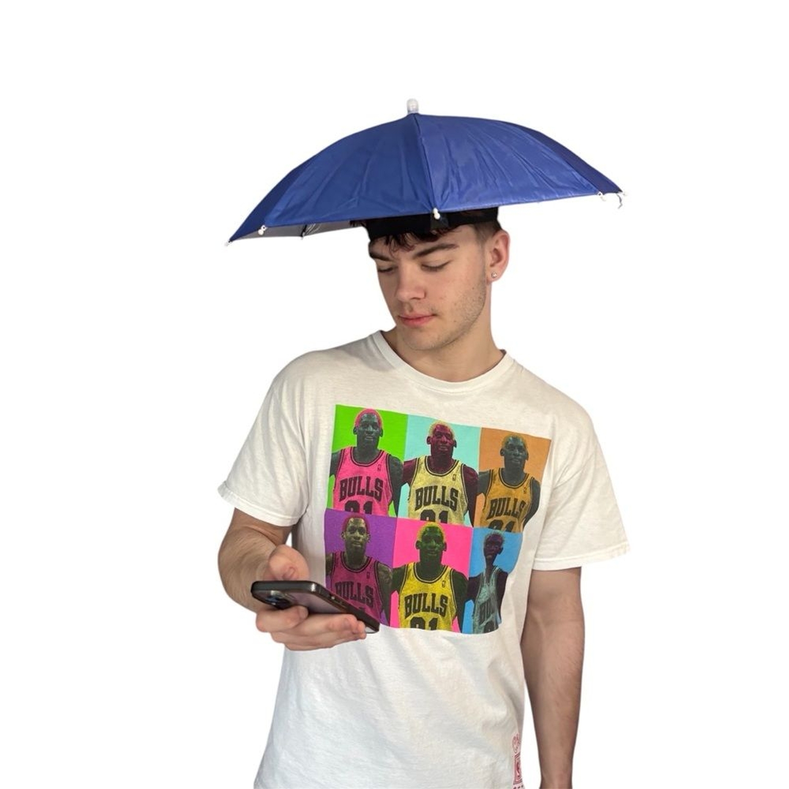 Umbrella Hat Hands free Rain Sun Shade Hat Multiple Colors Blue Orange Green Red