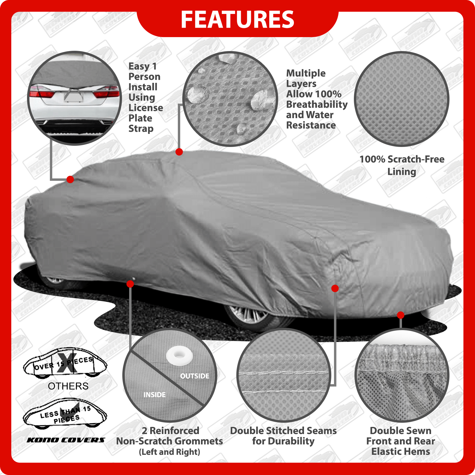 Ford Excursion 4 Layer SUV Car Cover Outdoor Fitted Water Proof Rain Sun Dust