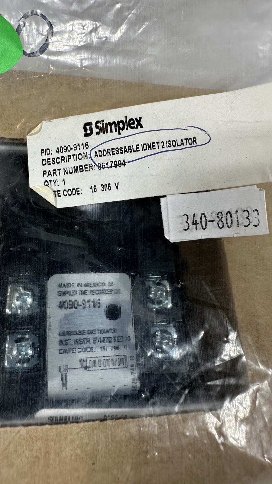 Simplex 4090-9116 Addressable IDNet 2 Isolator Module 0617994 New