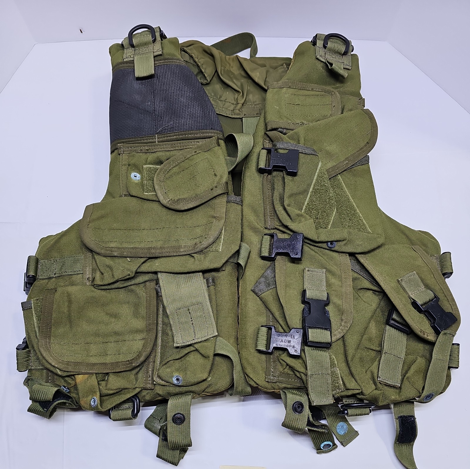 Old School London Bridge LBT-1780 A Tactical OD Green Vest Flotation Gold Label