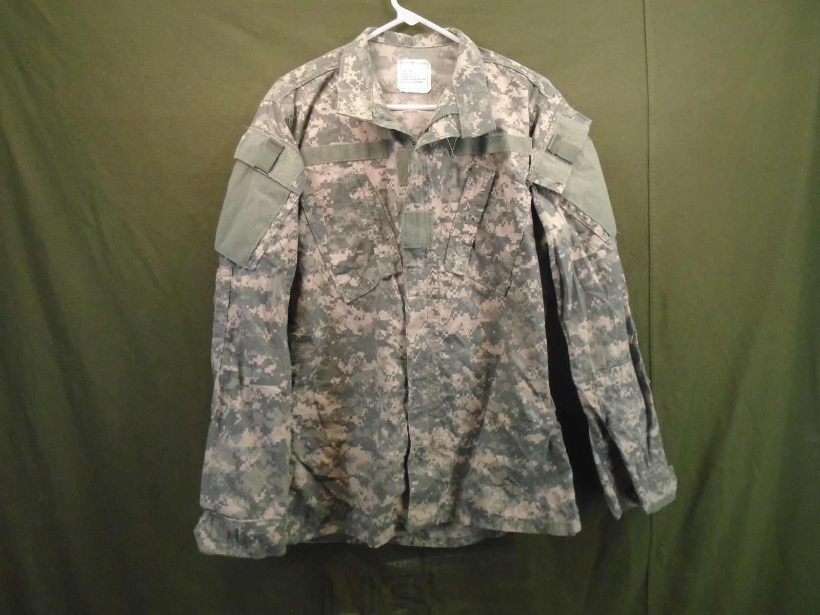 US Military Army Combat Uniform ACU Camo Coat FR Shirt Small Long 2005 299-S