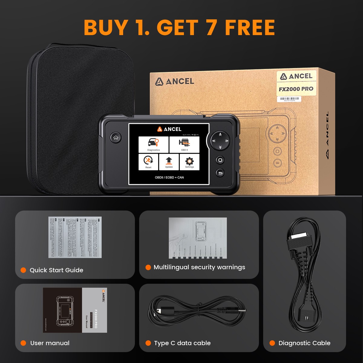 ANCEL FX2000 PRO OBD2 Scanner All OBD2 Code Reader Diagnostic Tool Fit For Buick