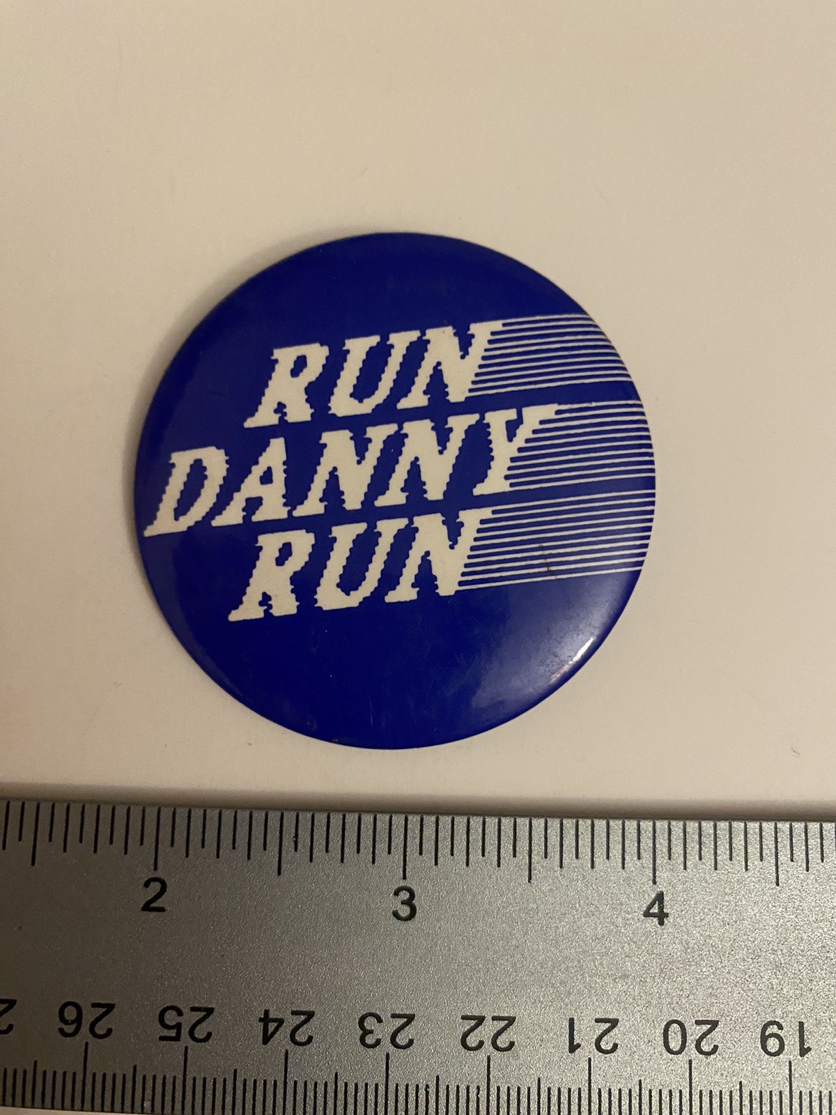 Run Danny Run 1989 Mayor Chicago Pin Back Button P56