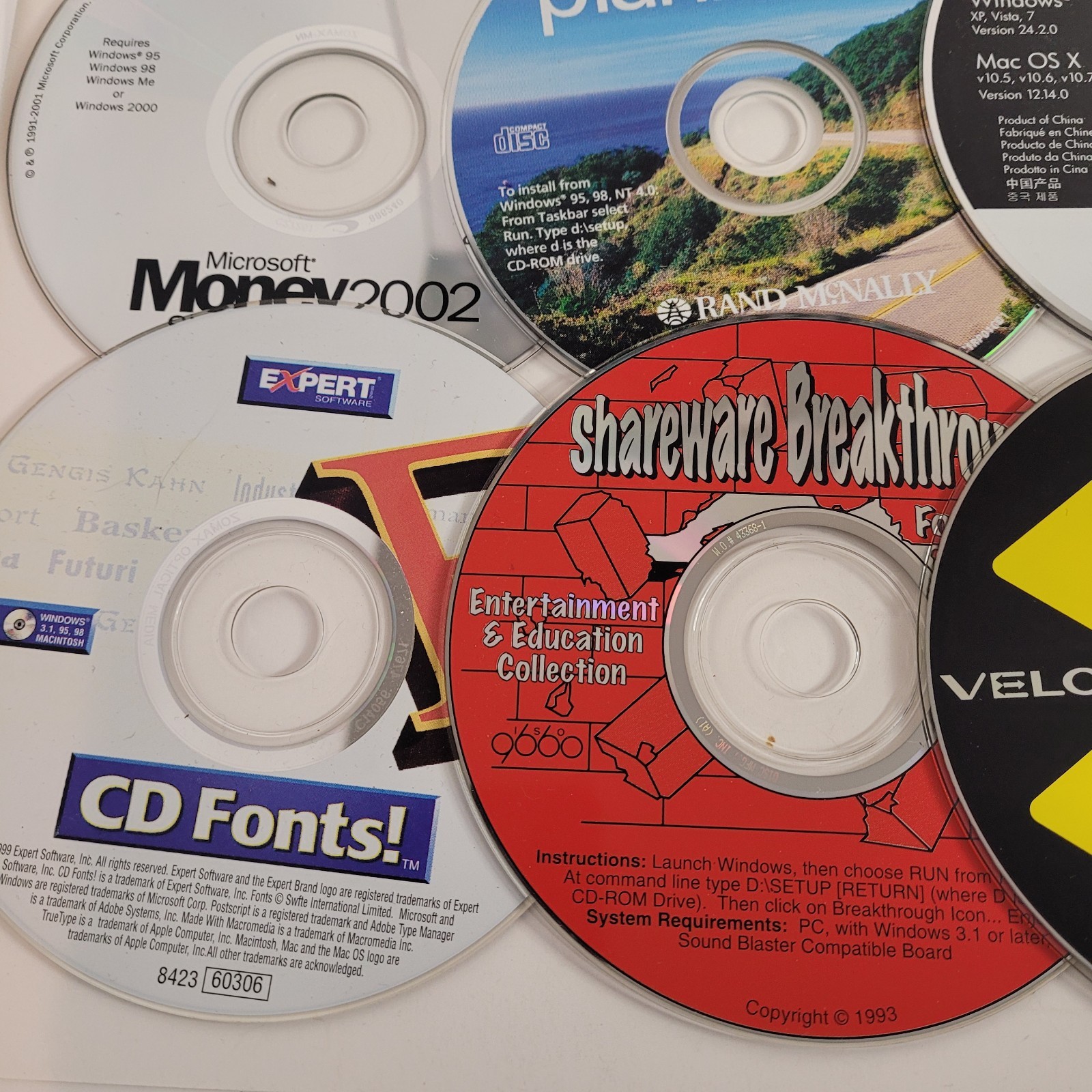 PC Software and Installation Media Lot Microsoft Windows, Family Tree 37 Discs
