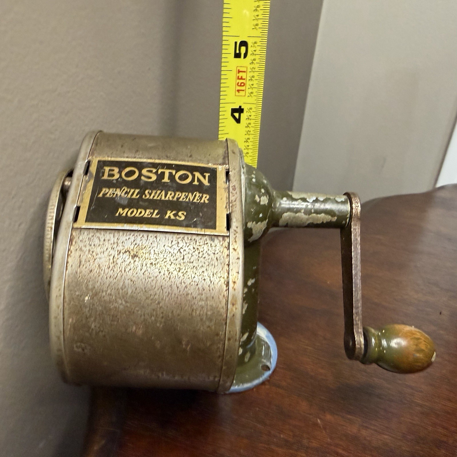 Vintage Boston Model KS Pencil Sharpener 1930's Table Mount