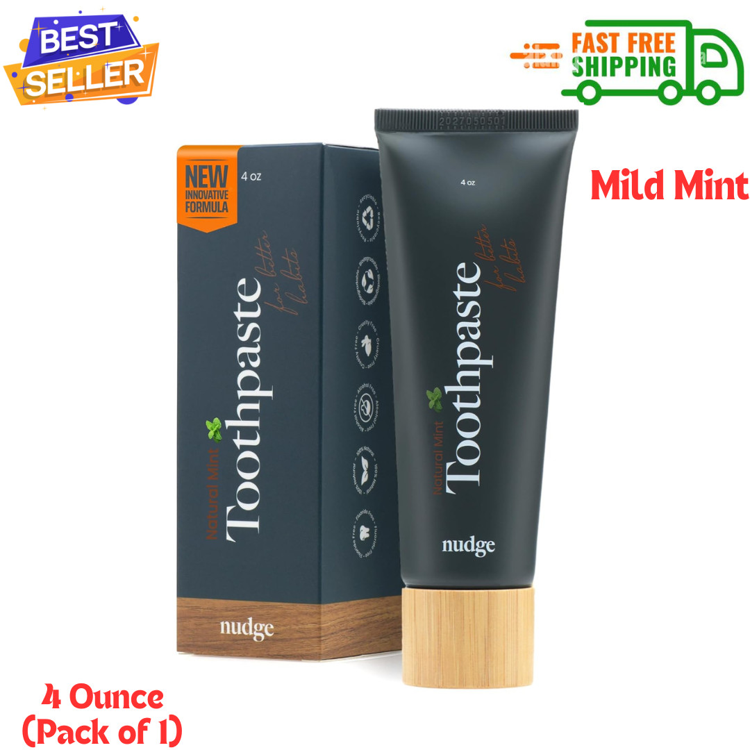 Nudge 10% Nano Hydroxyapatite Toothpaste with Vitamin E, Fluoride-Free, 4 Oz ...