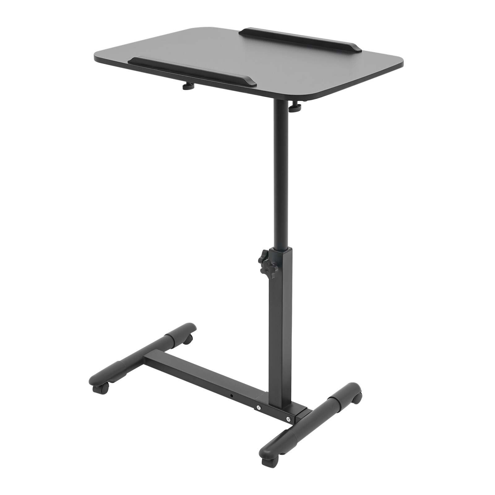 Adjustable Sofa Table Rolling Bedside Table with Wheels for Home and Office Use