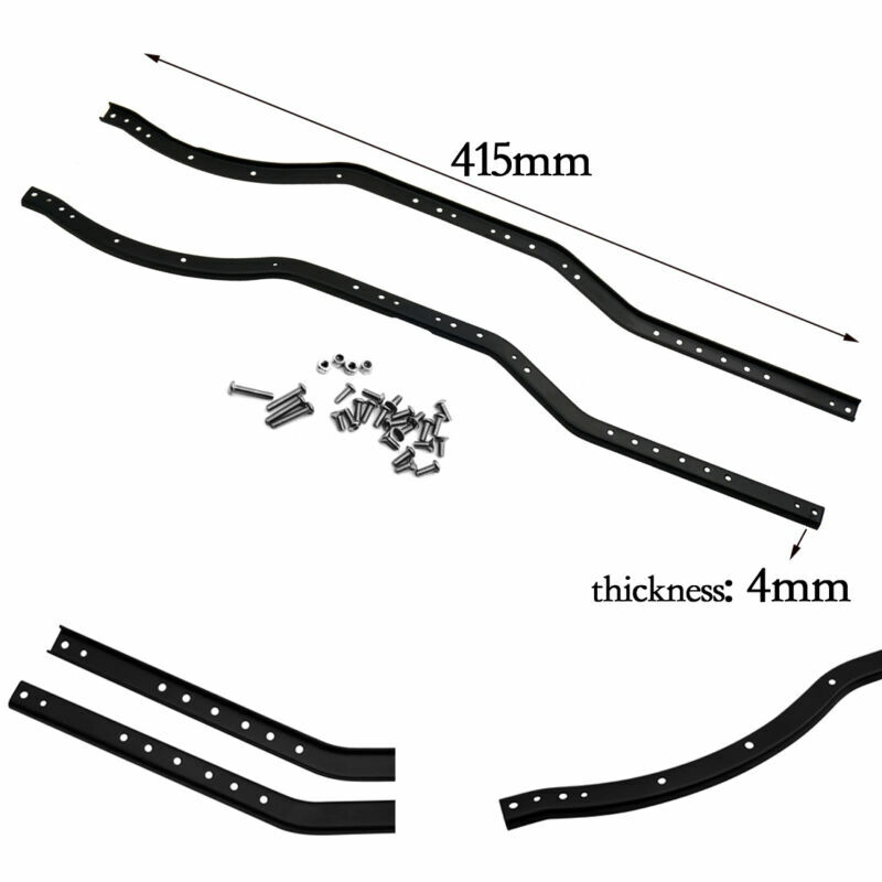 2pcs Stainless Steel Chassis Frame Rails For 1/10 RC Axial SCX10 II 90046 90047