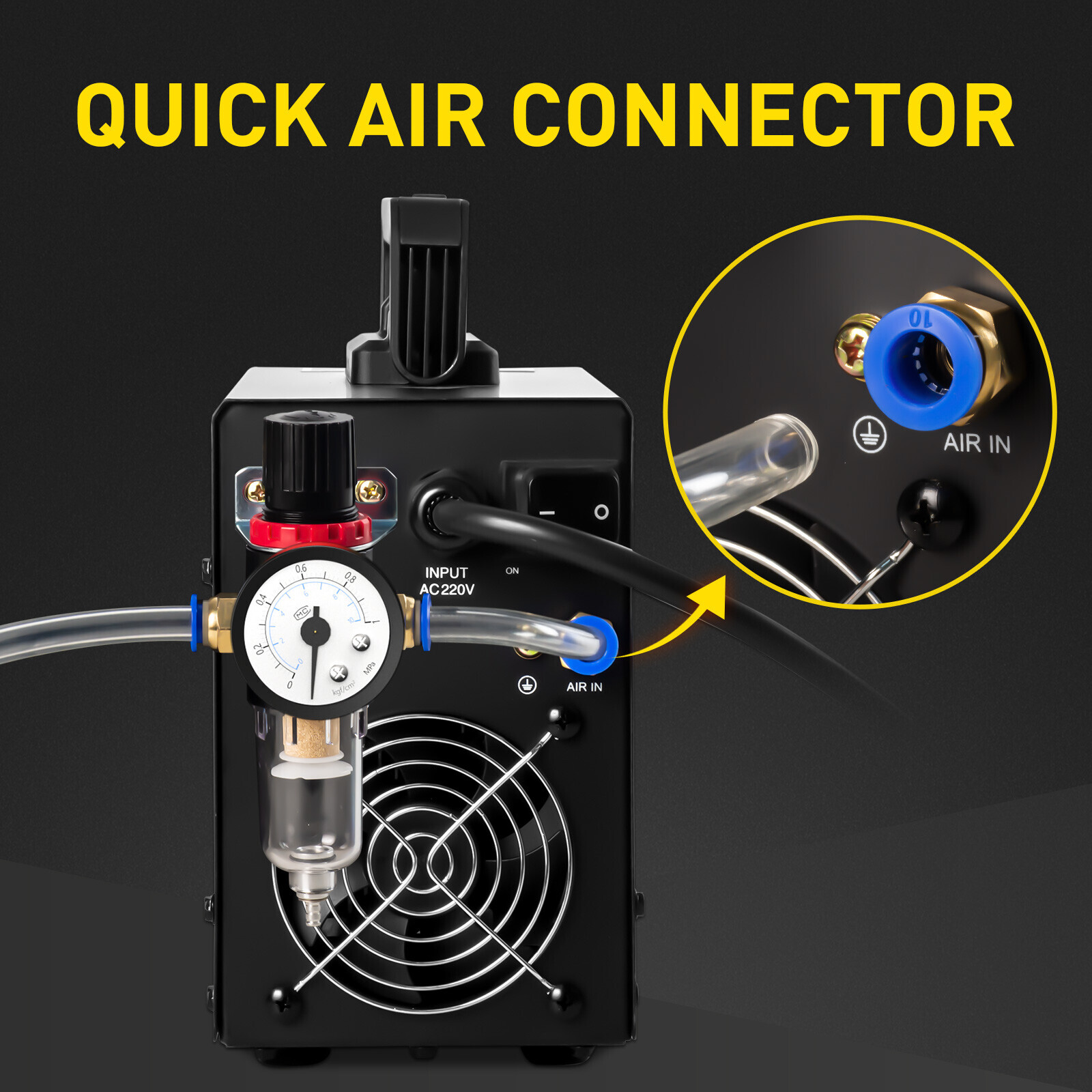 HZXVOGEN 110/220V HF Touch Pilot Arc Cutting Plasma Cutter Quick Air Connector
