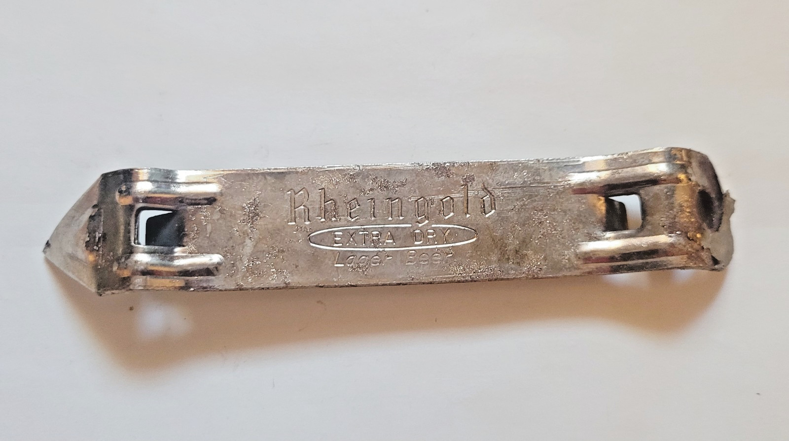 Rheingold Beer Bottle Can Opener Vintage Metal 4 1/2 in x 3/4 in Free Shipping