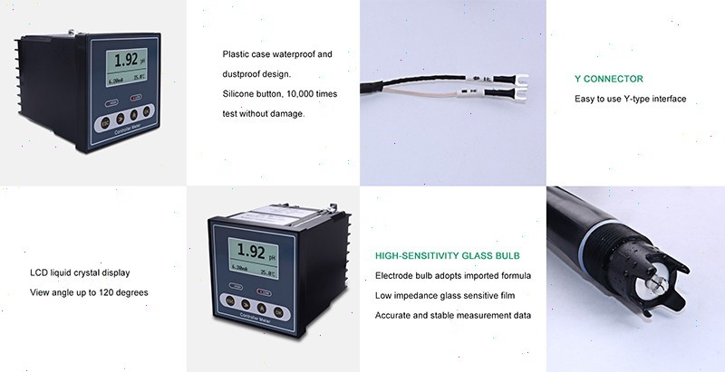 PH Controller Meter Tester with Range 0~14pH Accuracy ±0.02pH Resolution 0.01pH