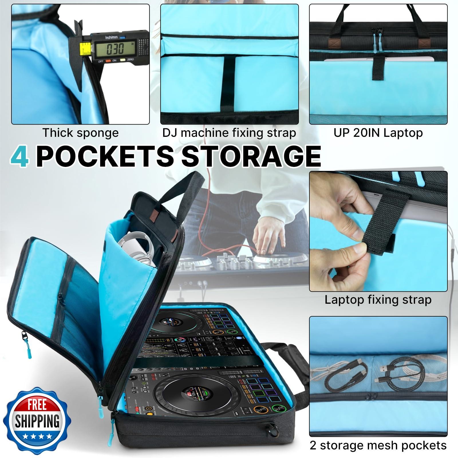 ORKELS DJ Controller Bag Case Compatible with DDJ-REV1/DDJ-SR/DDJ