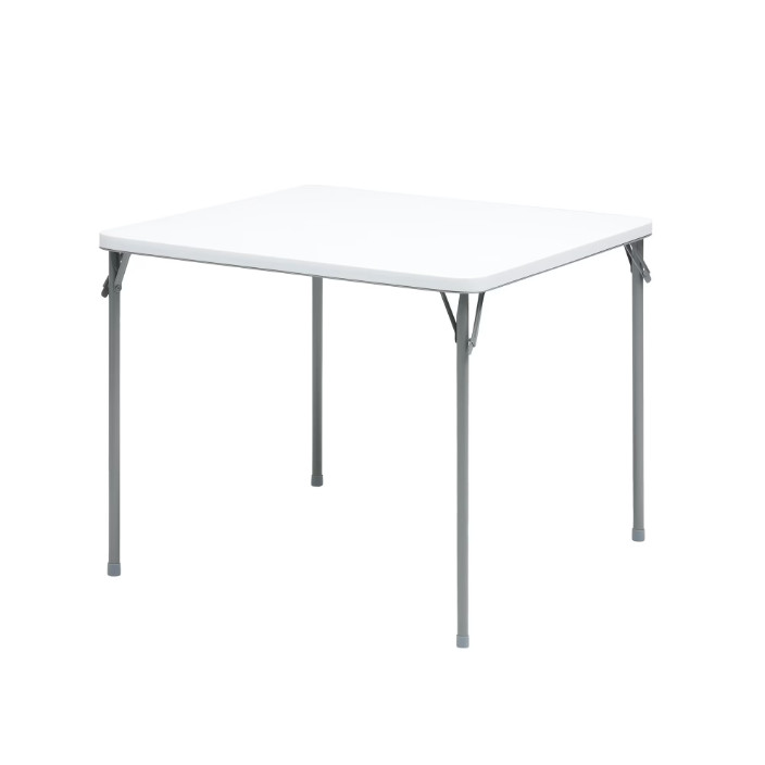 Mainstays 34" Fixed Table Top Folding Legs Card Table, White