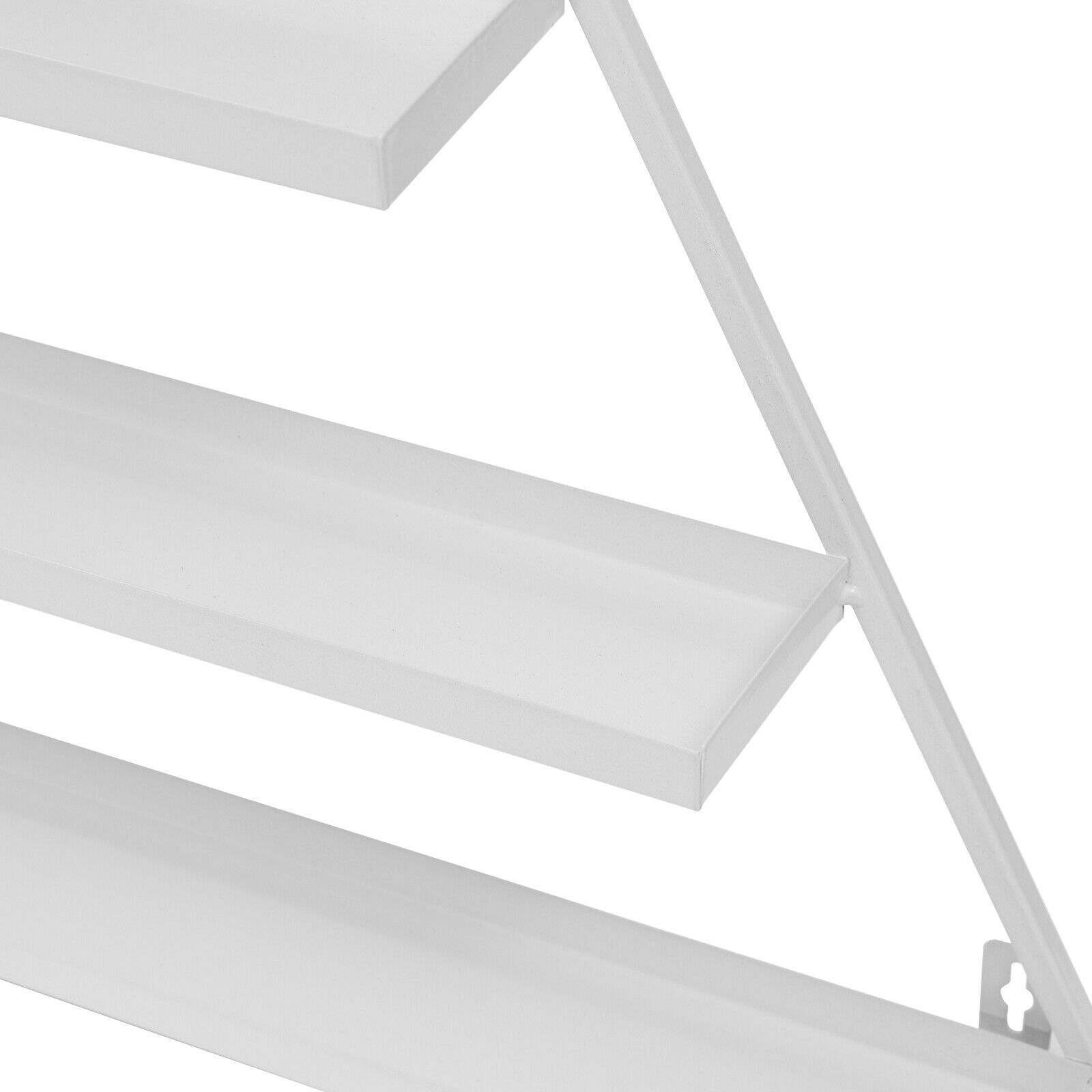3 Pcs Triangle Wall-mounted?Nail?Polish?Display?Racks 5-Tier White Display Shelf