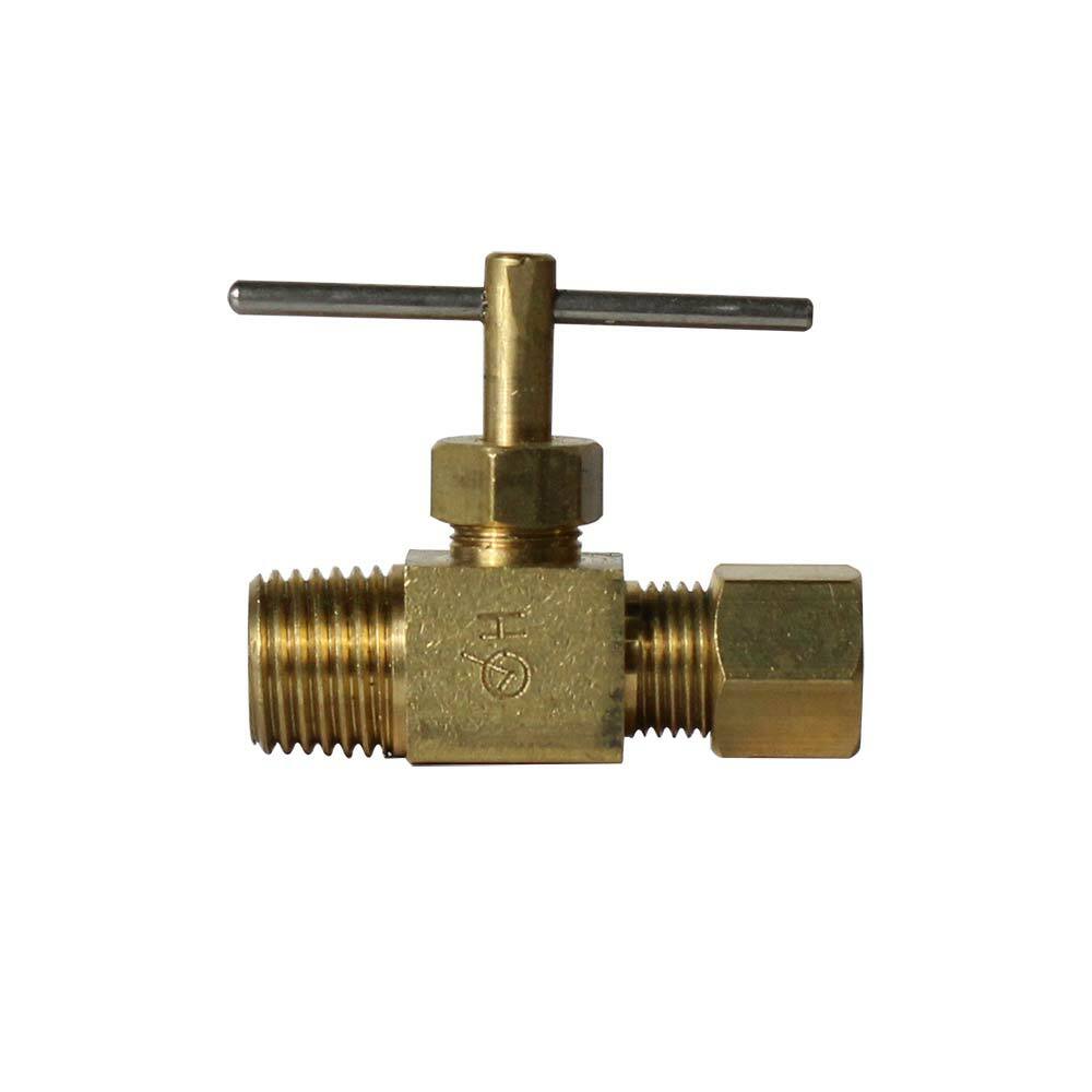 Thrifco 4400705 1/4 Compression X 1/8 MIP Straight Needle Valve