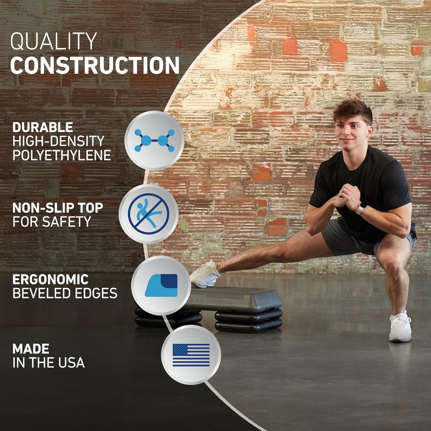 Circuit Size Exercise Step Platform for Home Workouts with Adjustable Height