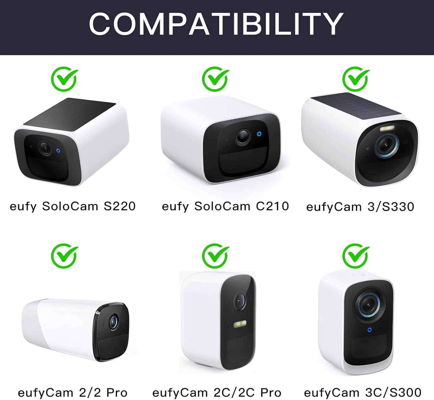 2Pack Gutter Mount Compatible with eufy Security SoloCam S220/C210, White