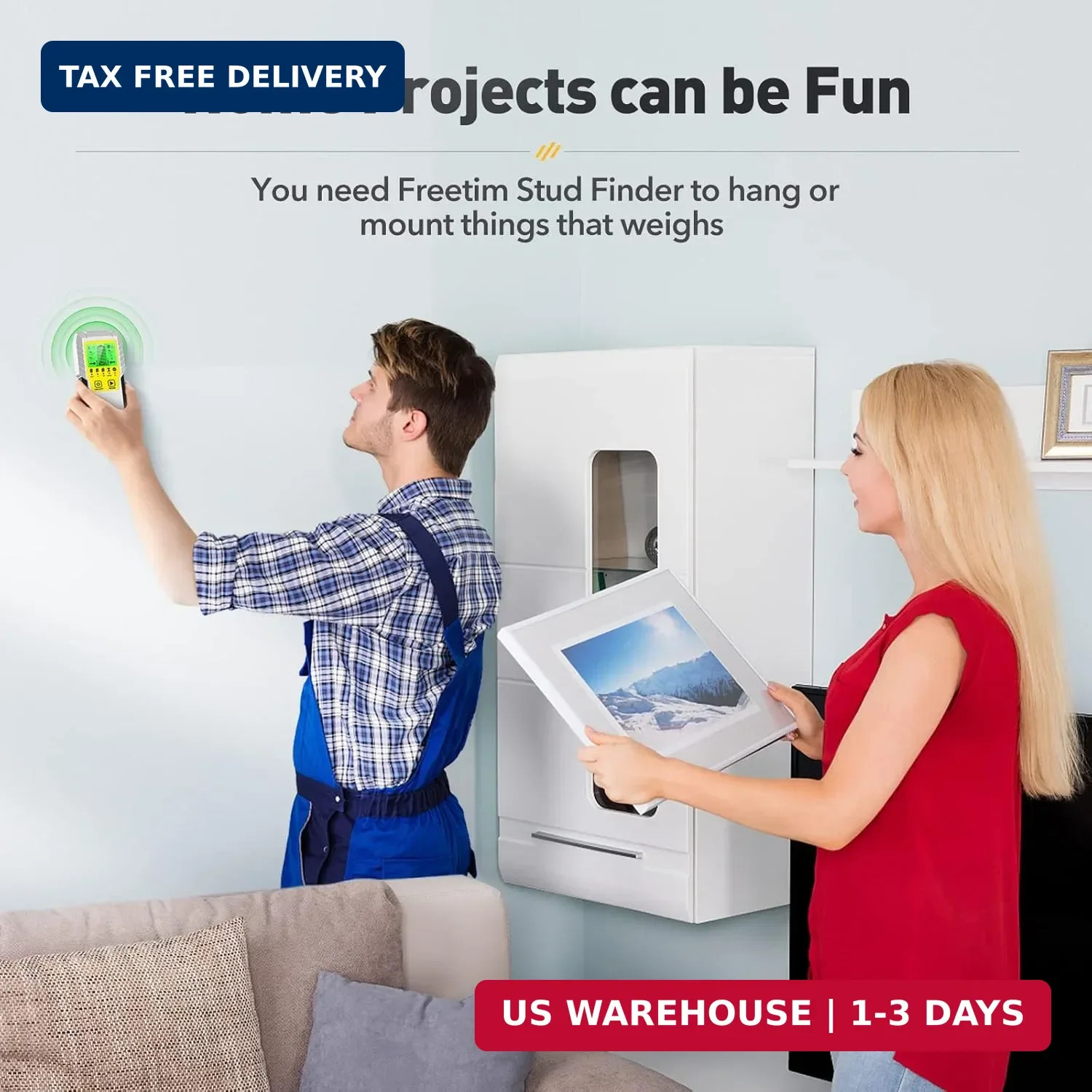 Stud Finder Wall Scanner Sensor - 5 in 1 Stud Sensor Detector Wall Scanner with