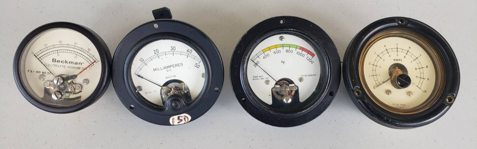 Lot of (4) LLNL Lab Gauges - George Kamin - UC Berkeley 1868 Tag FXR History