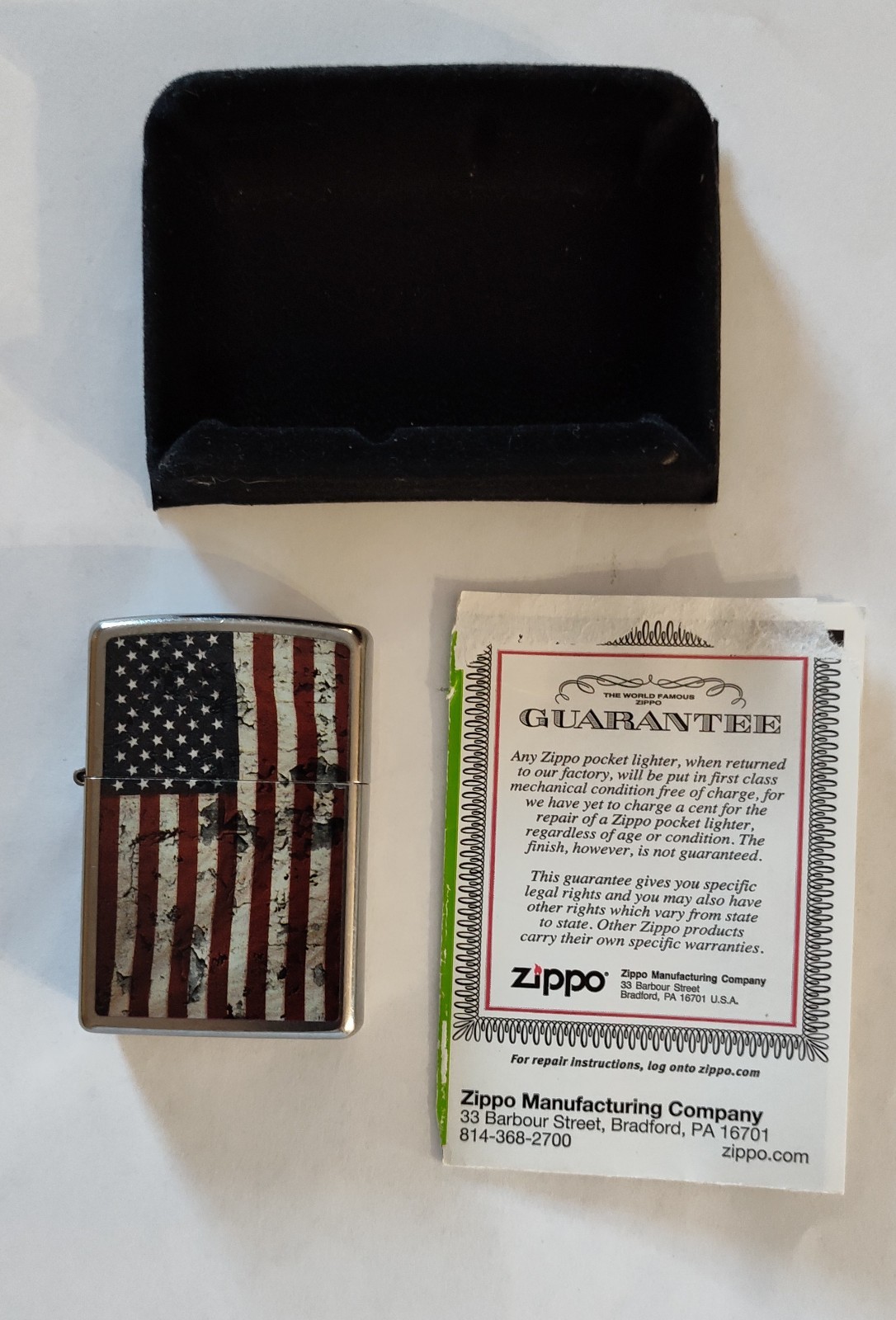 Zippo Lighter F-16 American Flag Used