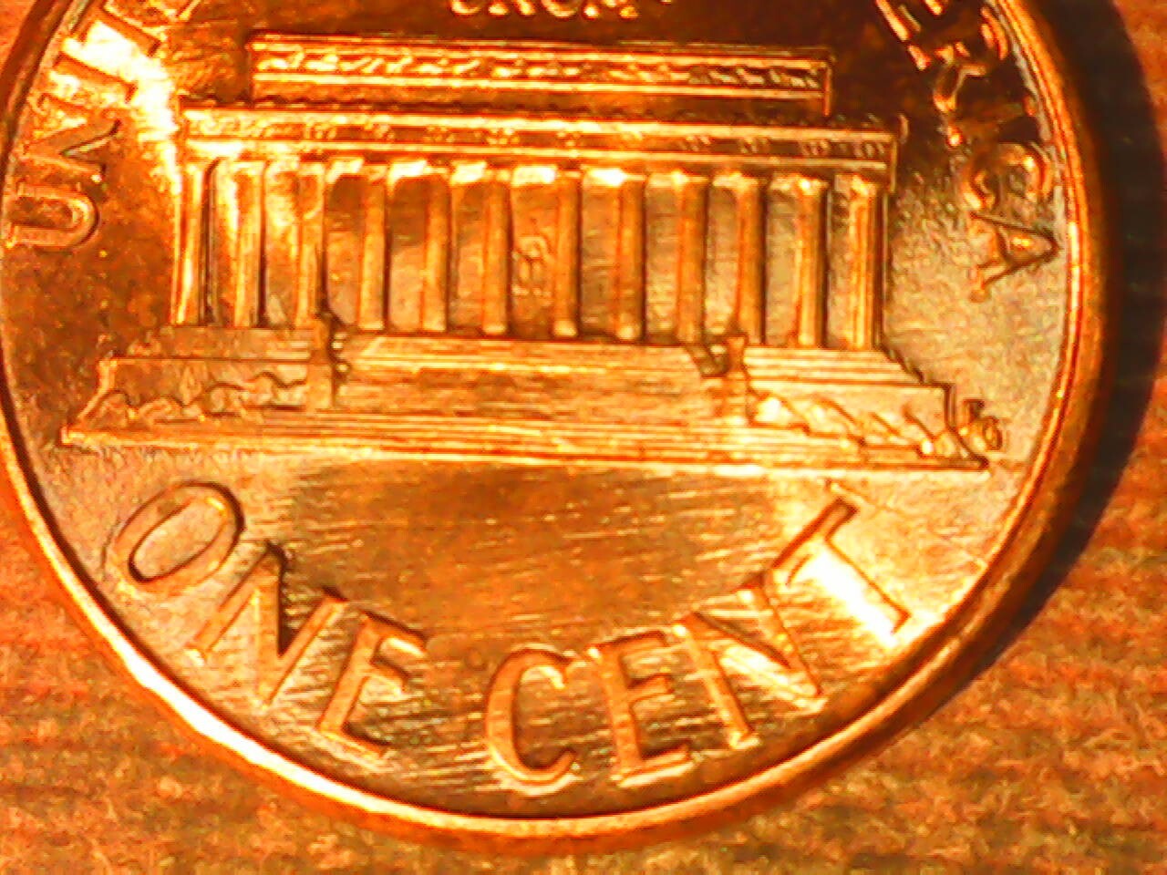 1990 Penny Die Crack Reverse