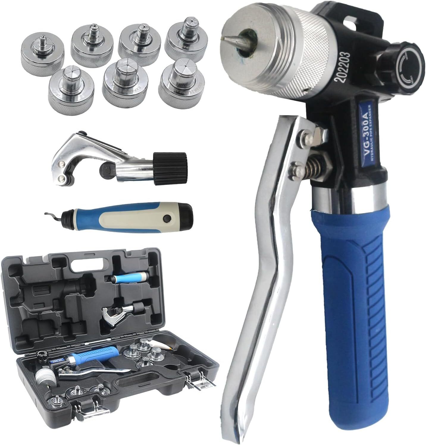 Hydraulic Tube Swaging Tubing Expanding Tool Copper Tube Expander With 7 Heads