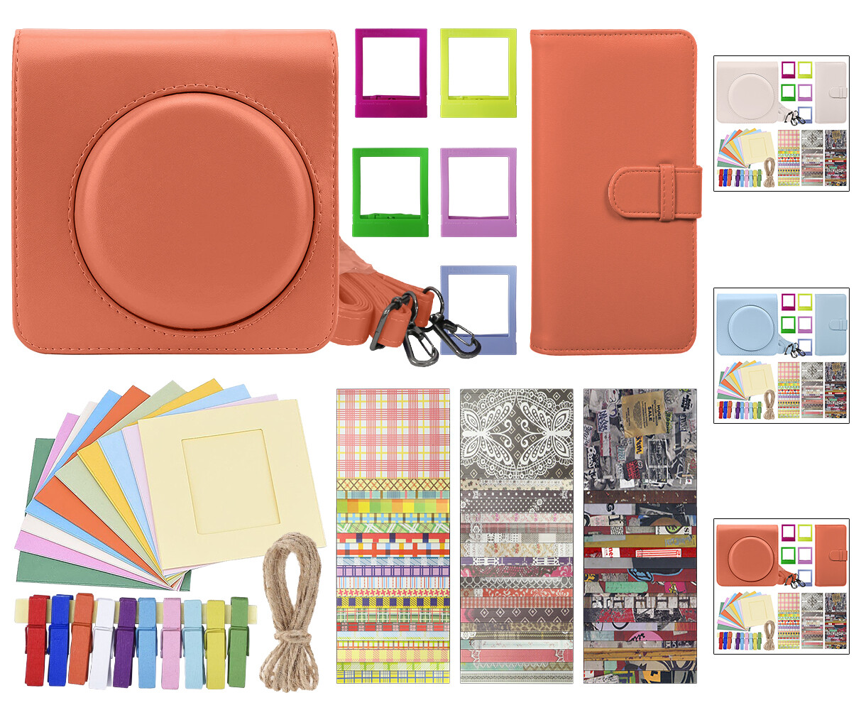 Deluxe Stylish Fun Accessory Kit for Fujifilm Instax Square SQ1 Camera All Color