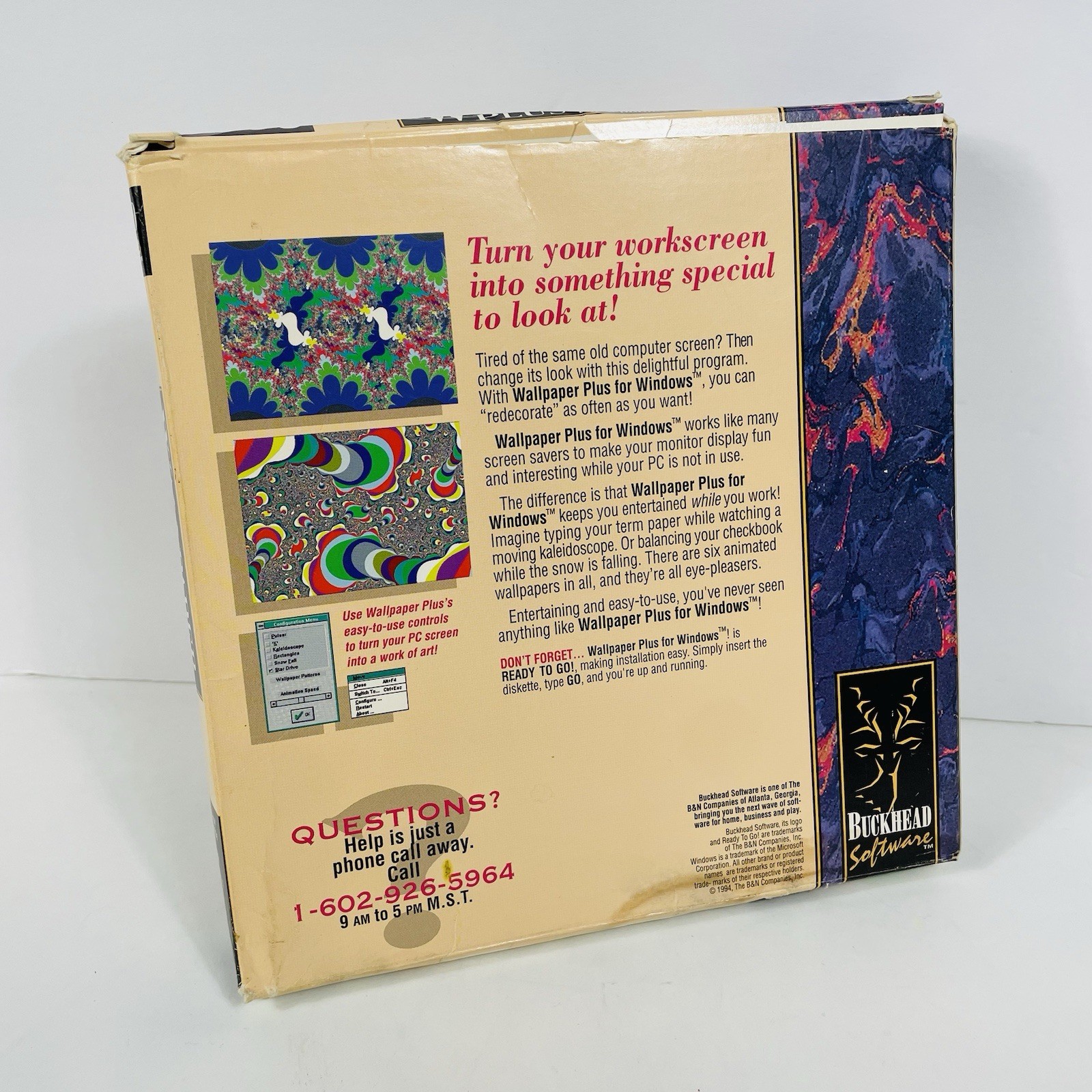 Wallpaper Plus for Windows BIG BOX PC, 1994 3.5" Windows Diskette