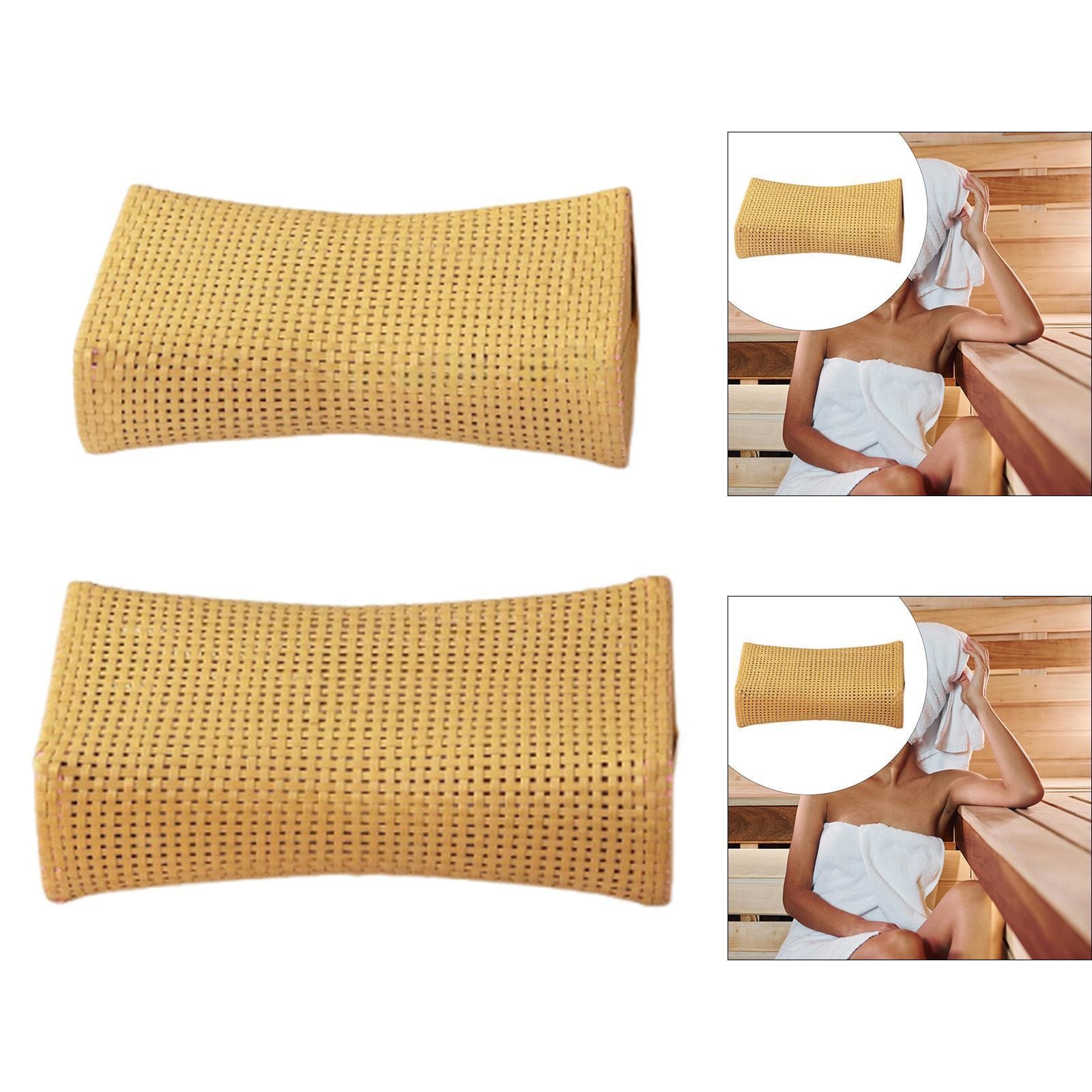 Sauna Headrest Pillow, Imitation Rattan Accessories, Comfortable Neck Pillow,