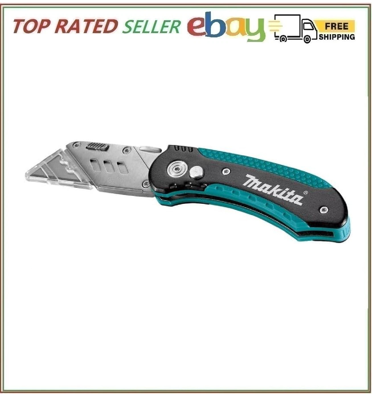Makita Quick Change Folding Utility Knife Heavy Duty Compact Blade Storage