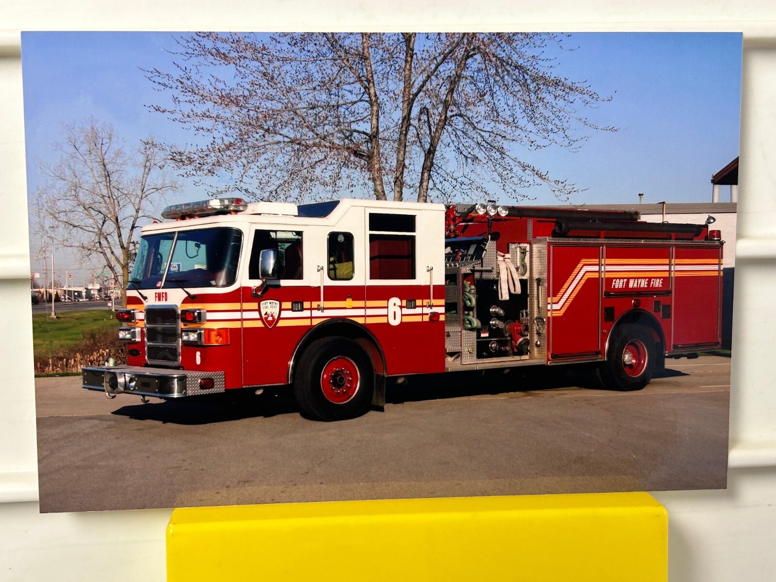 Fort Wayne IN E6 2001 Pierce Enforcer pumper 4x6 print A66