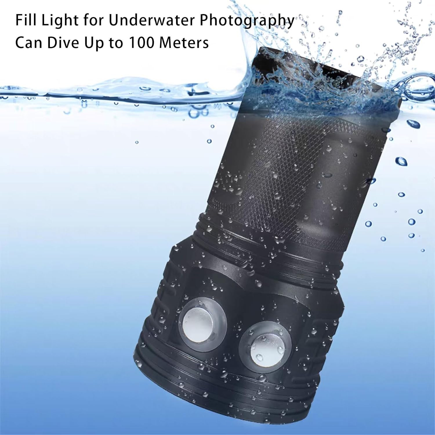 Diving Flashlight, 18000 Lumen IPX8 Waterproof Scuba Dive Light 100M Underwater