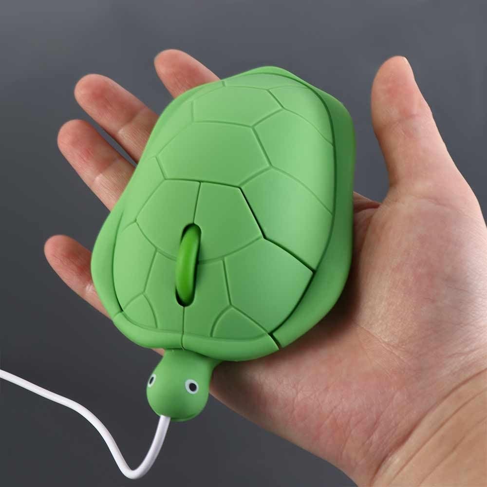 Cute Turtle Shape USB Wired Corded Mouse,1200DPI 3 Buttons USB Plug N Play Wi...