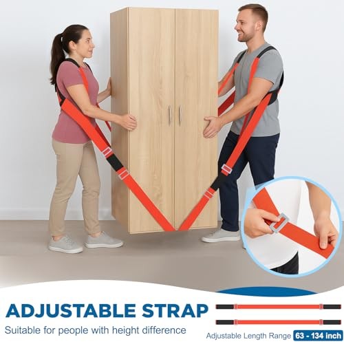 2-Person Moving Straps for Lifting - Shoulder Lifting and Moving System with