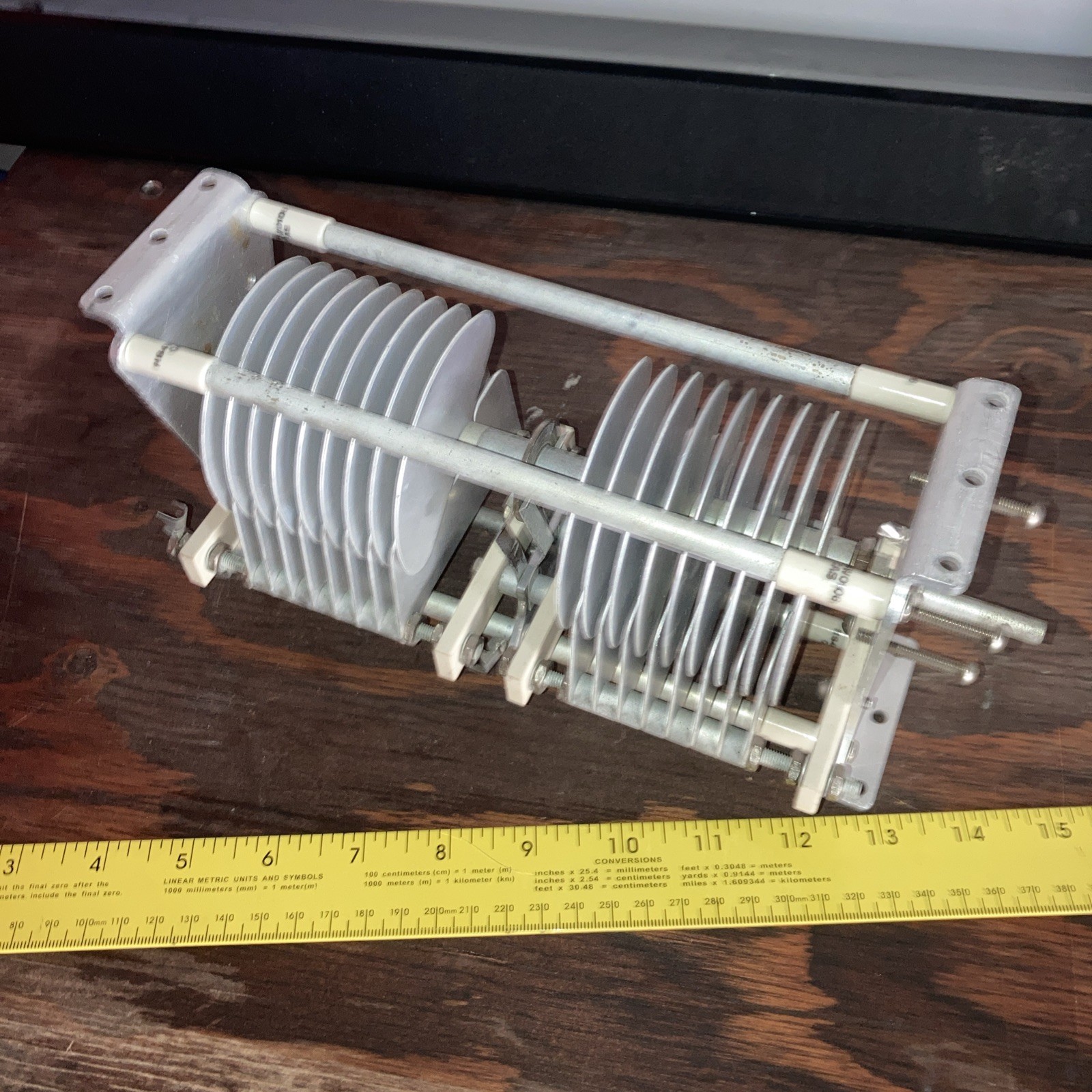 Vintage BUD 1628 Transmitting Condenser Aluminum Air Gap 100 Ham Radio Amateur