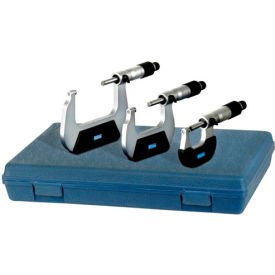 Fowler 52-229-213-0 0-3"" 3 Piece Economy Mechanical Micrometer Set Fowler