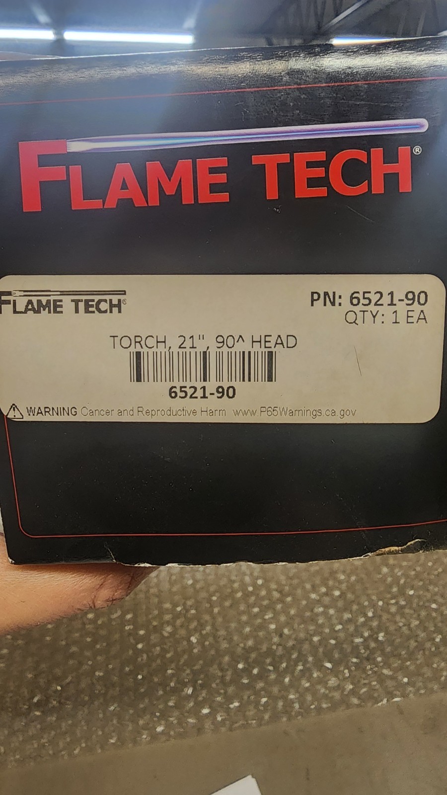 Flame Tech 21” Torch 6521-90 New NIB 90 Degree Head Quick Ship