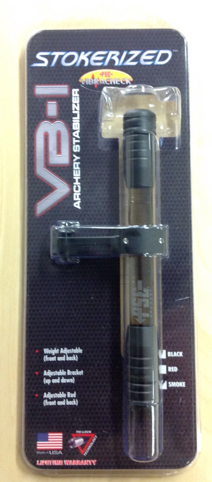 NEW PSE VIBRACHEK STOKERIZED 8.5" VB-1 SS1 STABILIZER SMOKE SS 1
