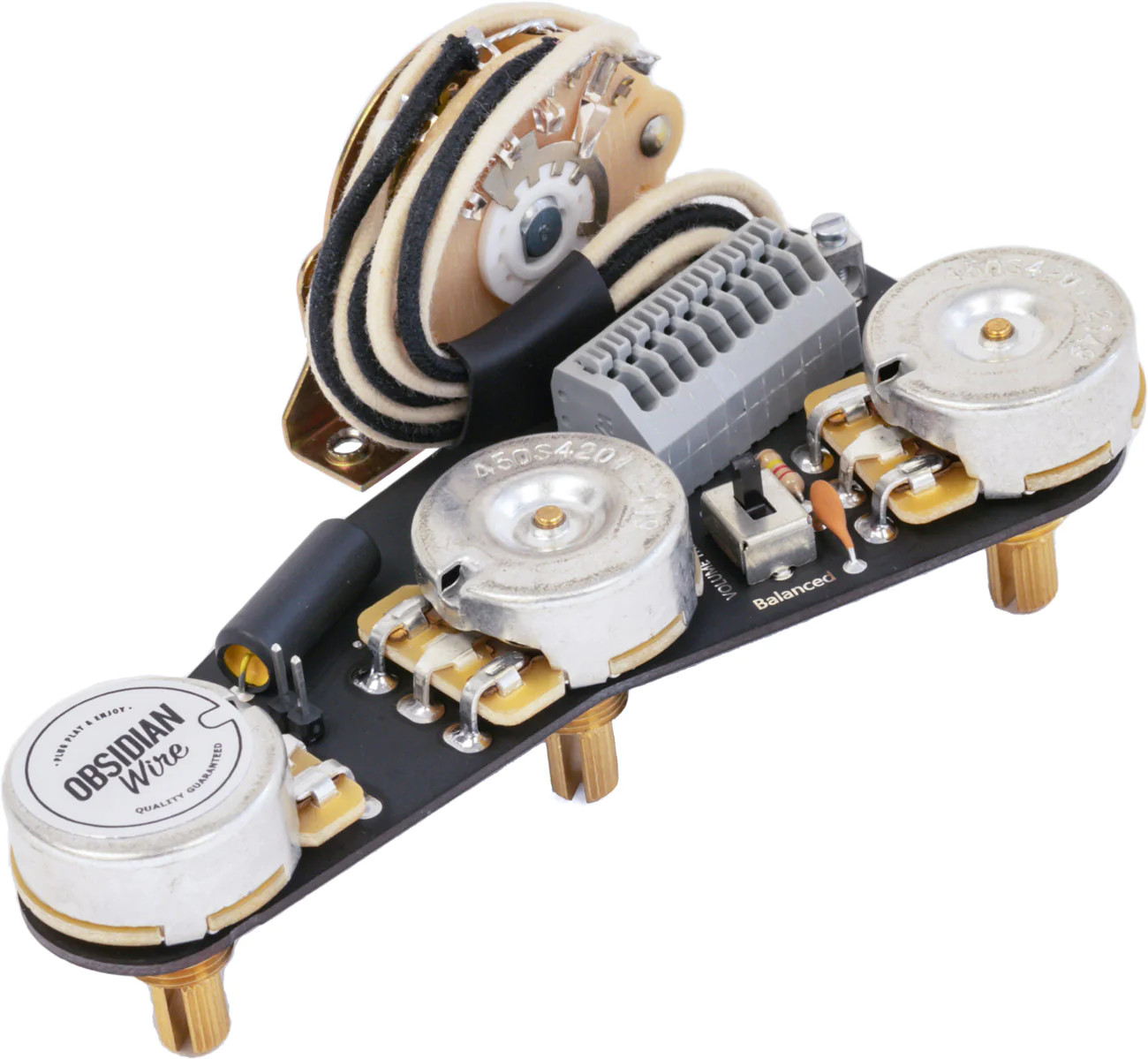 ObsidianWire Vintage Plus G2 for Strat pre-wired kit - 250k pots