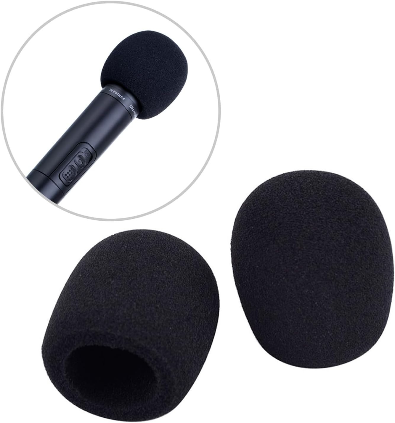 Convenient 5 Pack Foam Mic Covers - Sanitary Protection for Performers