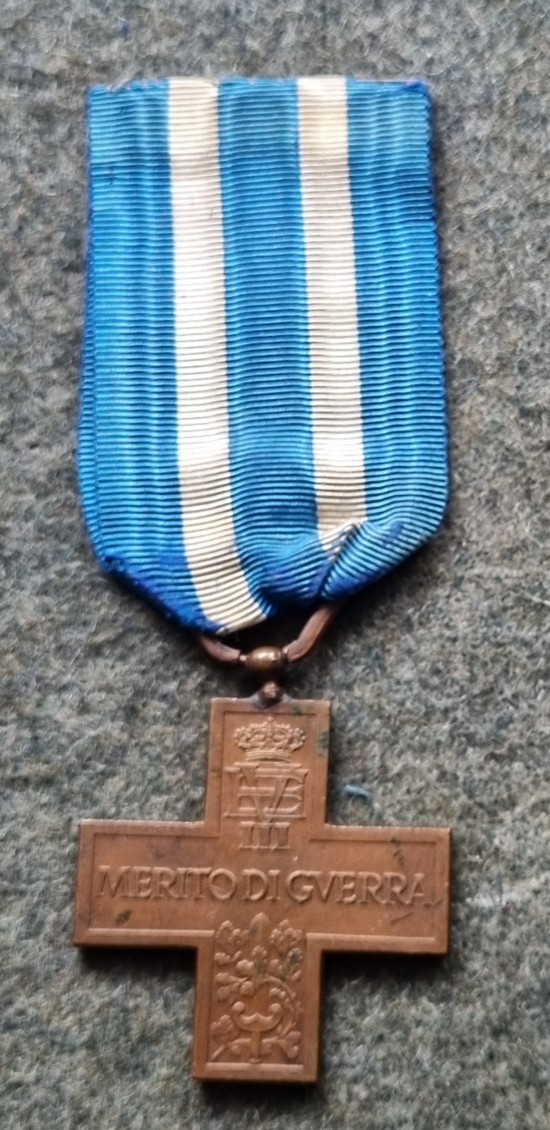 KINGDOM OF ITALY VITTORIO EMANUEL III° CROSS AL MERIT DI WAR WAR MERIT CROSS