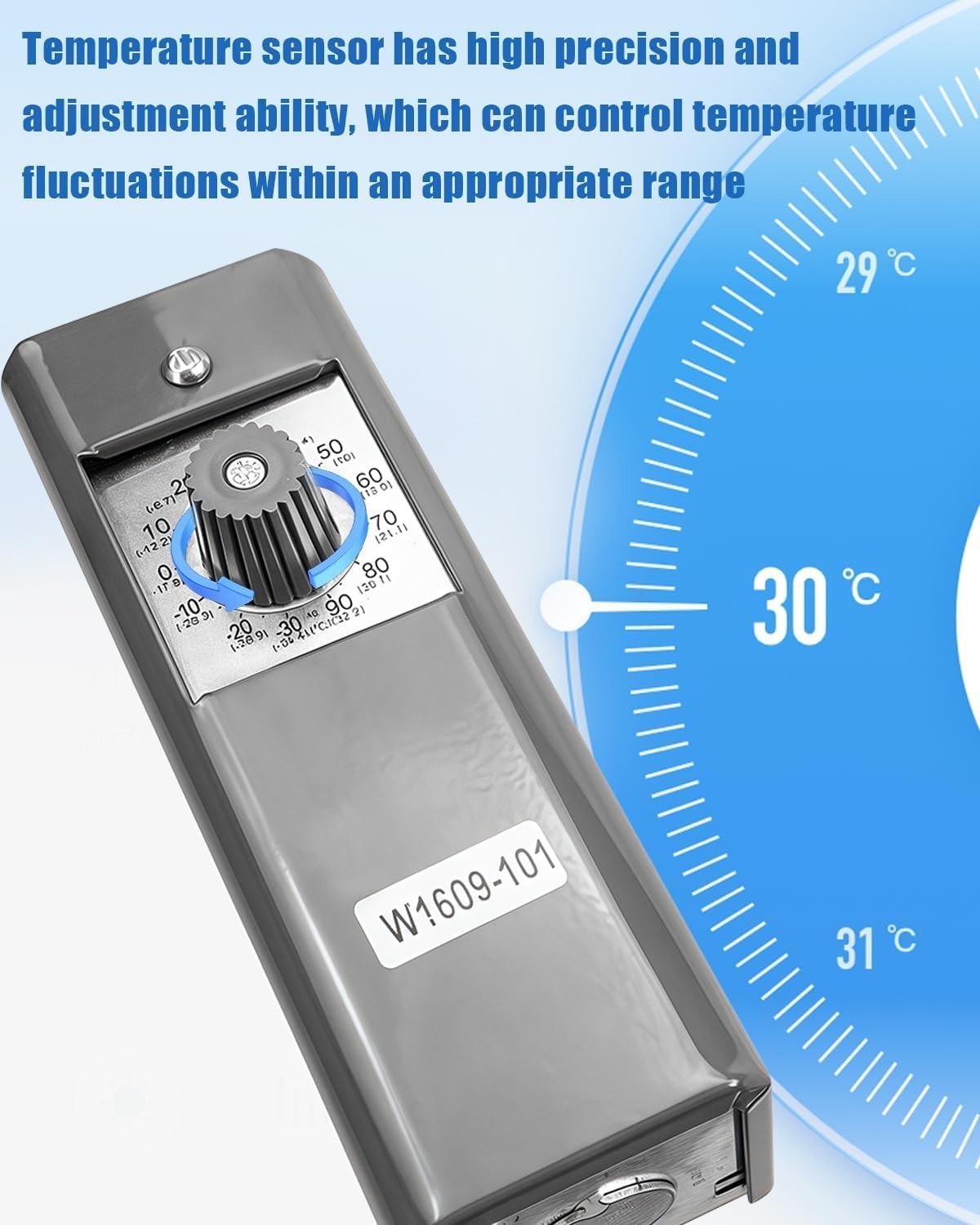 W1609-101 Temperature Controller Thermostat for Refrigeration 5 Ft Capillary