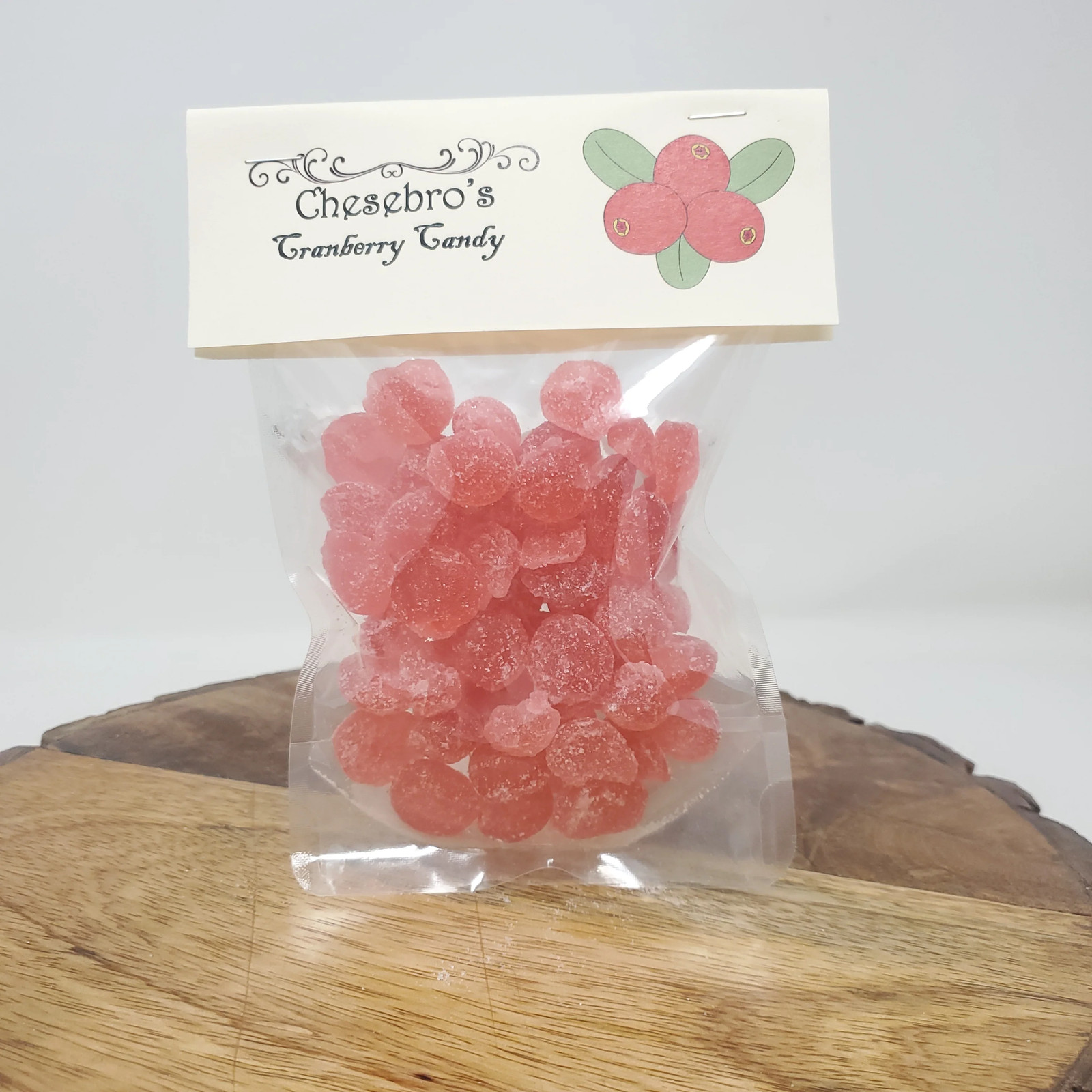Cranberry Hard Candy Drops 3-Pack - 13.5 Ounces of Candy