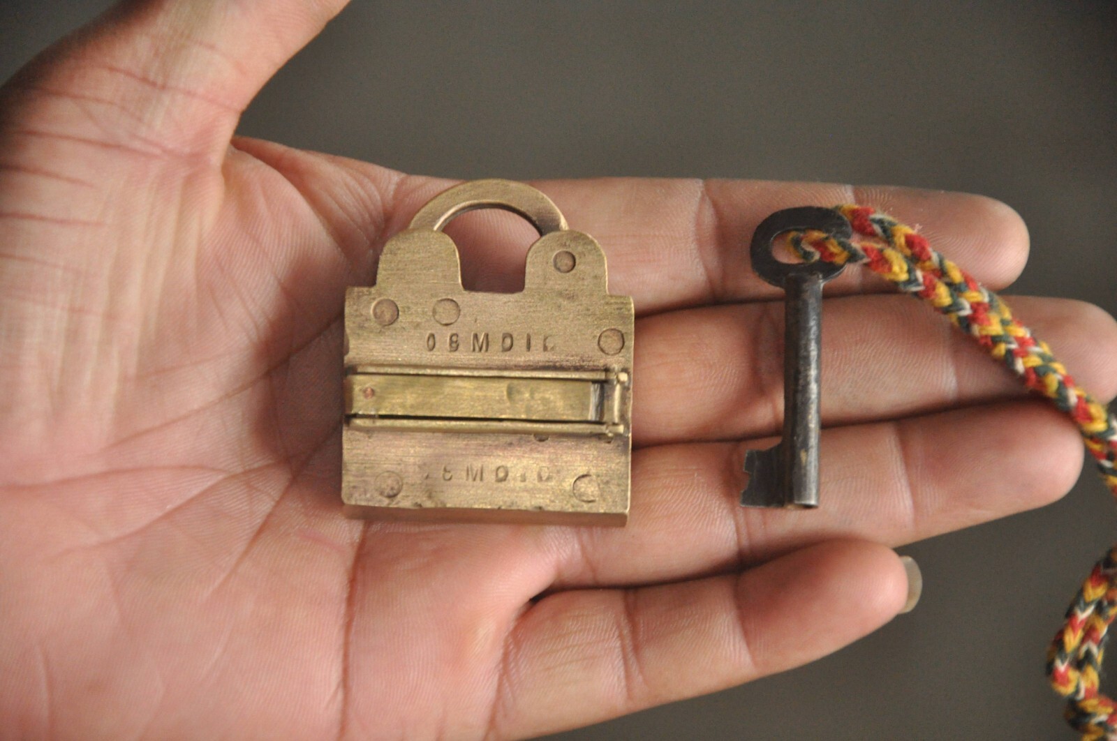 Vintage Brass Unique Shape Tricky/Puzzle Handcrafted Padlock