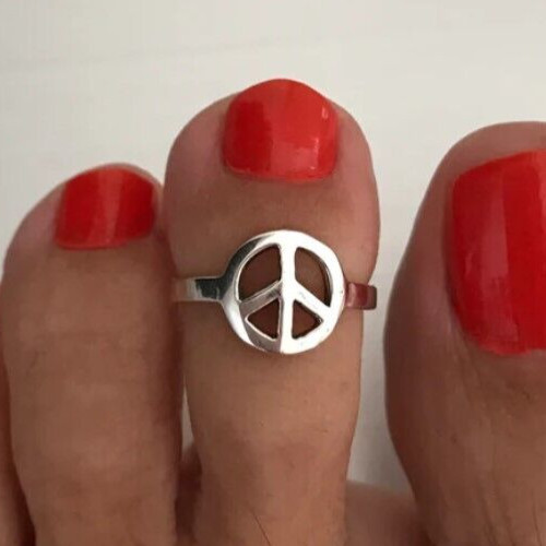 Solid Metal Adjustable Toe Ring White Gold Plated Silver New Year GIFT 4 HER