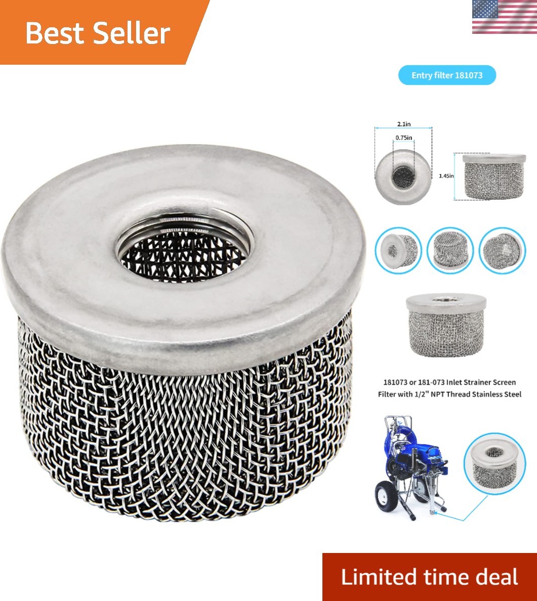 Debris-Prevention Filter 181073 for Airless Paint Sprayer – Stainless Steel